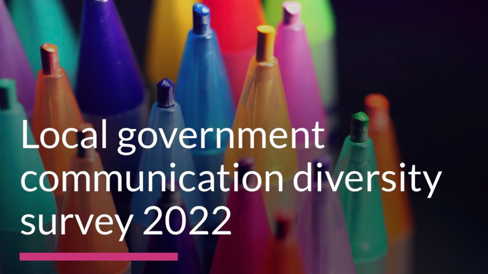 Local government communication diversity survey 2022. Photo of coloured pencils.