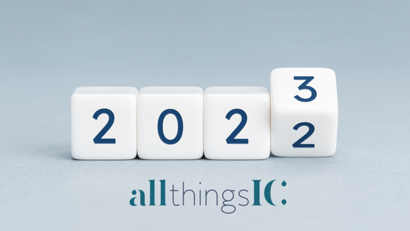 2023 blocks and All Things IC logo
