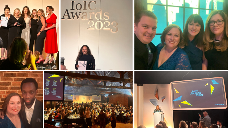 Montage of photos from the IoIC Awards 2023